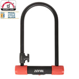 Zefal K-Traz U13 U-Lock bike lock with hardened steel shackle and mounting frame for secure cycling accessories.