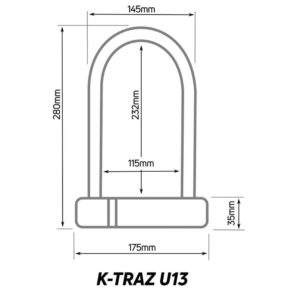 Zefal K-Traz U13 U-Lock bike lock with hardened steel shackle and mounting frame for secure bike protection