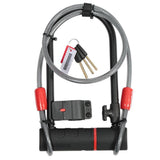 Zefal K-Traz U17 cable U-lock for bikes with vinyl-covered cable and durable lock mechanism.