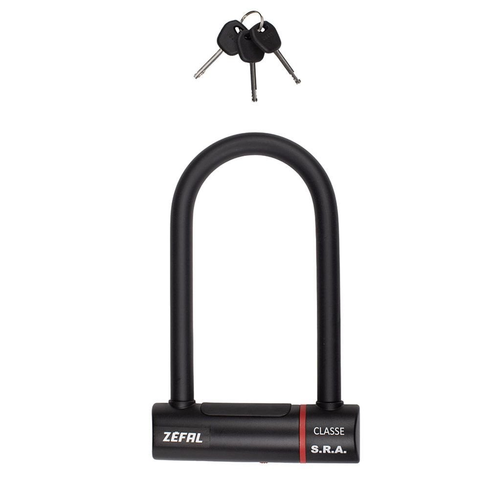 Zefal K-Traz U20 U-lock with mounting frame, hardened steel bike lock for secure cycling accessories.