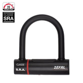 Zefal K-Traz U20S bike lock with hardened steel U-lock and double locking system, accessory for securing bicycles.