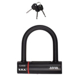 Zefal K-Traz U20S U-lock bike lock with hardened steel double locking system and key mechanism, designed for bike security.
