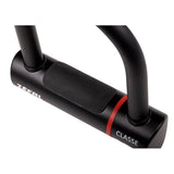 Zefal K-Traz U20S U-lock bike lock with hardened steel double locking system, shown secured around a bicycle frame.