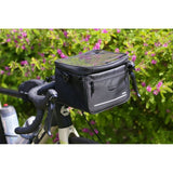 Zefal 7L handlebar bag with universal mount, water-repellent fabric, and rain cover for bike accessories storage.