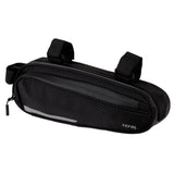 Zefal Z Frame Pack bike bag with universal mount and reflective stripes, 1.3L capacity, shown attached to bicycle frame.