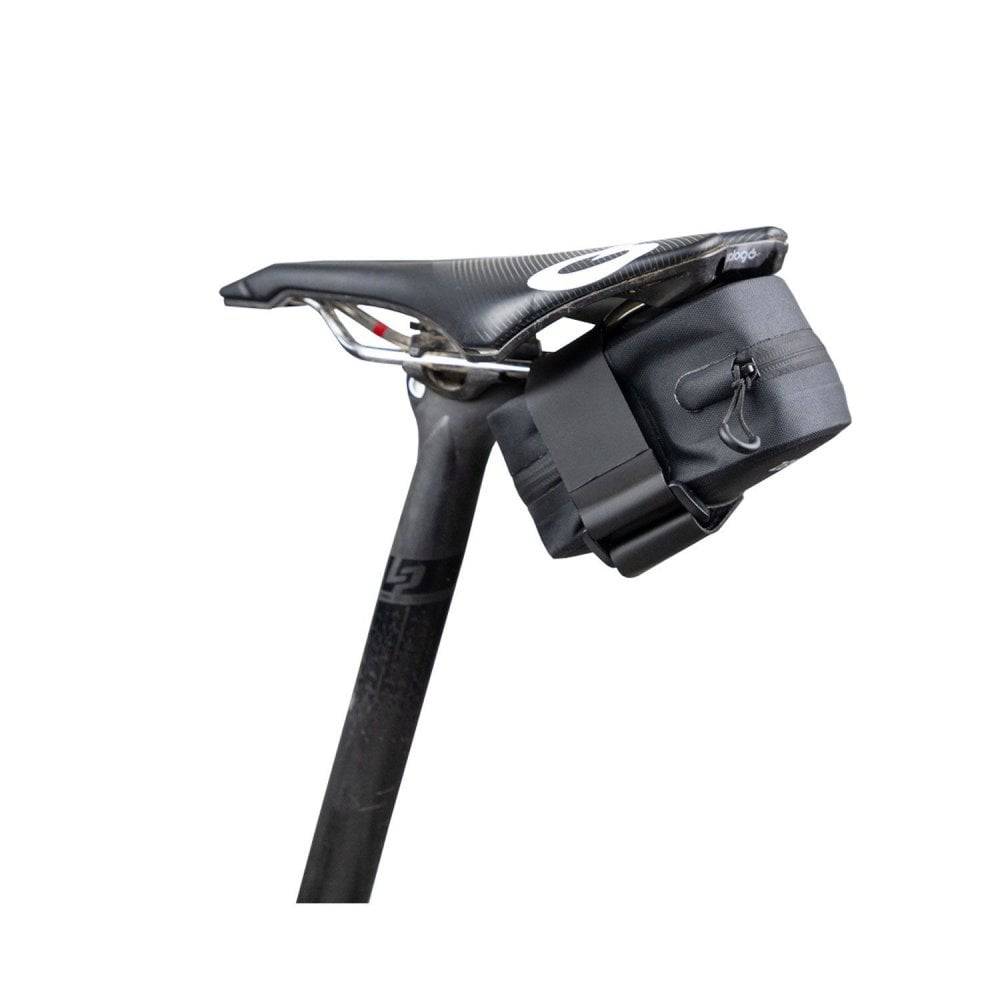 Zefal Z Off-Road Pack saddle bag attached to bike seat with TF mount, durable off-road bike accessories for storage.