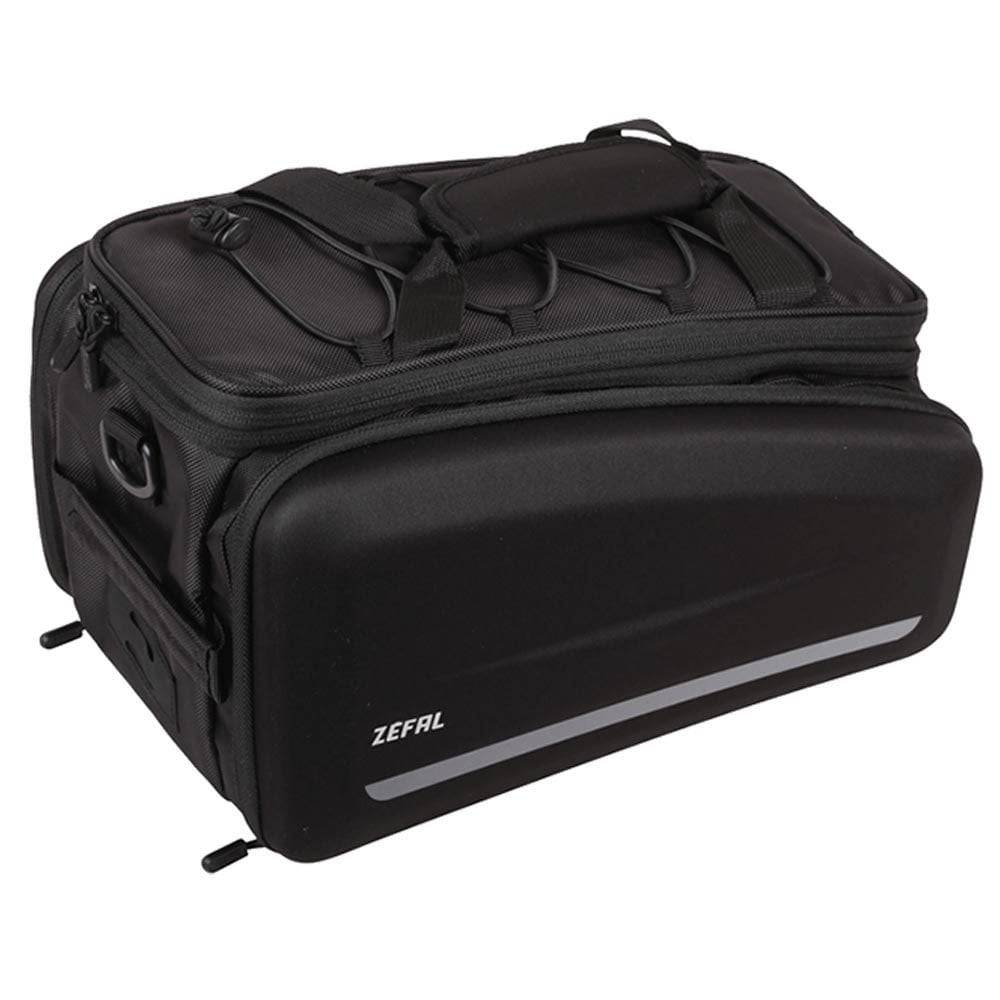 Zefal Z Traveller 80 bike rack bag with 32L water-resistant pannier, mounted on a bicycle, showing its durable design and spacious storage.