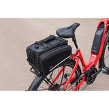 Zefal Z Traveller 80 bike rack bag with 32L water-resistant pannier, shown mounted on a bike rack for cycling accessories.