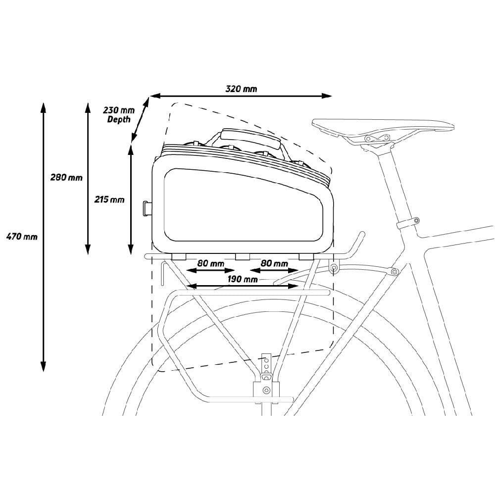 Zefal Z Traveller 80 bike rack bag with 32L water-resistant pannier, attached to a bike rack, for cycling accessories.