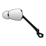 Zefal Espion E100 cargo bike mirror with dual viewing mirrors for longtail and cargo bikes, mounted on bike handlebar.
