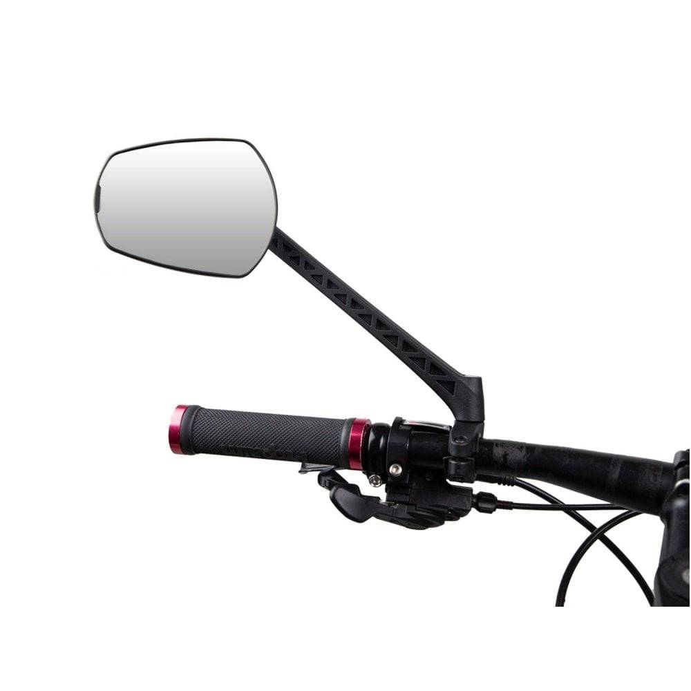 Zefal Espion E80 bike mirror attached to handlebar, adjustable rearview mirror for bicycles with 22-25.4mm handlebars.