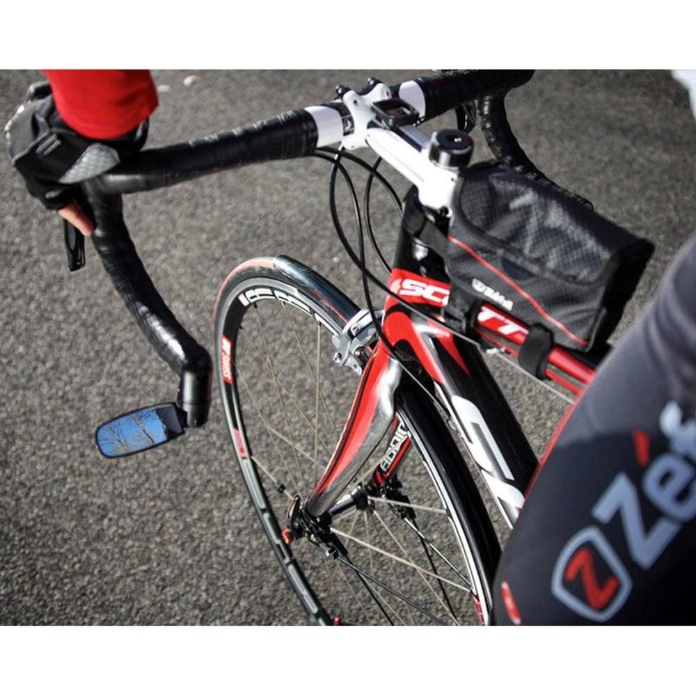 Zefal Spin Mirror compact adjustable bar end rearview mirror for cycling, mounted on bike handlebar for improved visibility