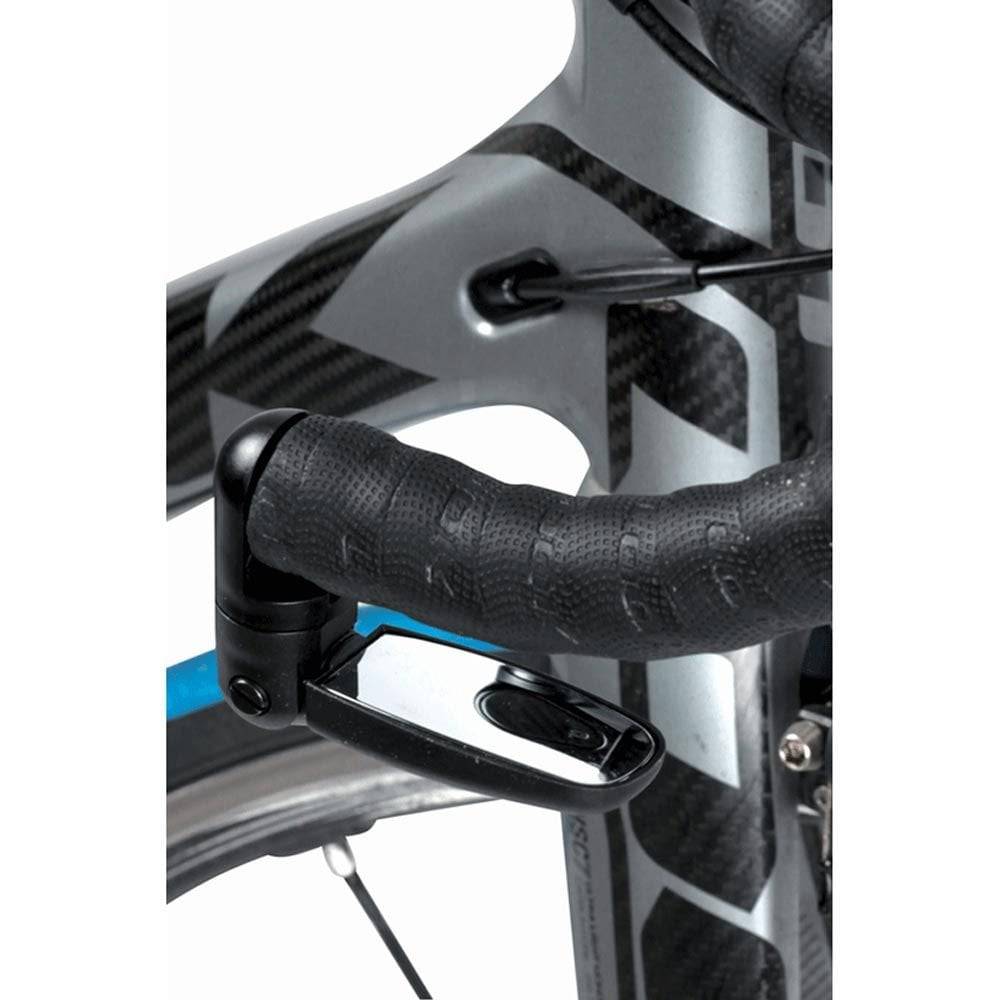 Zefal Spin Mirror compact adjustable bar end rearview mirror for cycling, mounted on bike handlebar with reflective surface