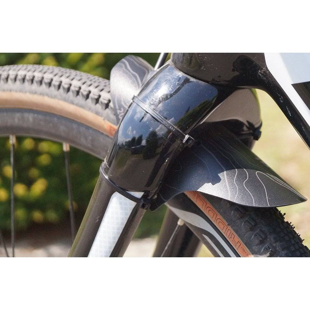 Zefal Shield Lite front mudguard for gravel bikes, universal fit, lightweight road bike accessory to protect from mud and spray.