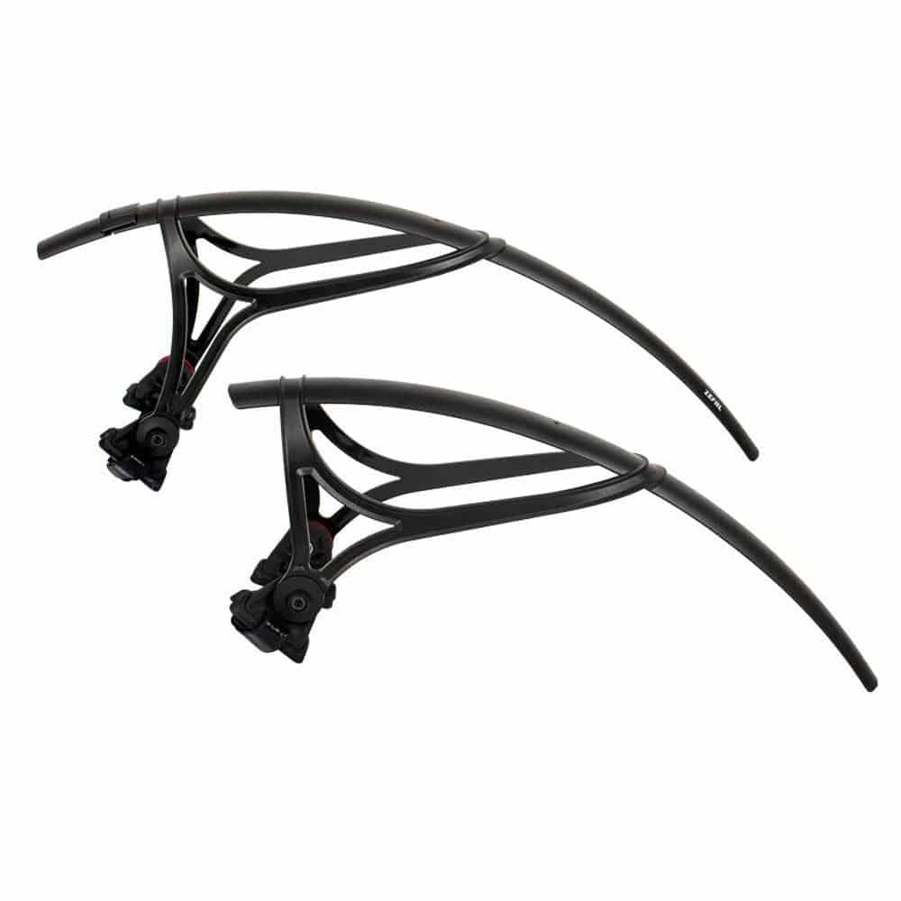 Zefal Shield R35 Road Mudguard Set for 700c bikes, universal mounts, durable plastic for road bike protection, accessories.