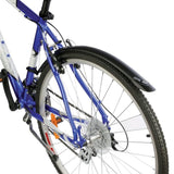Zefal Mountain Guards Trail 45 bike mudguards set for hybrid and city bikes, 28-inch tires, black plastic material.