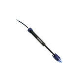 Zefal Max Blue/Black mini hand pump with flexible valve connection and accessories for bicycle tire inflation.