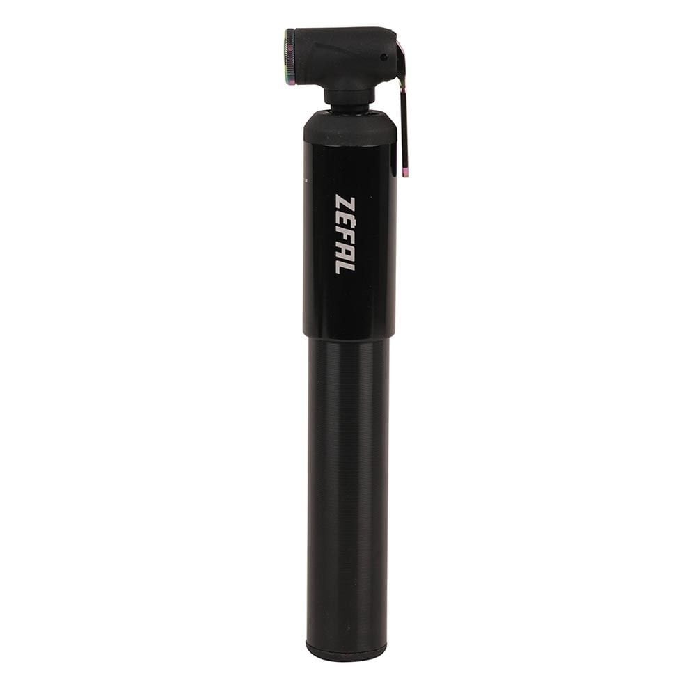 Zefal Mt. Mini Pump, compact mountain bike hand pump for MTB tires, suitable for 26 to 29-inch mountain bikes, in black and silver