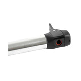 Zefal Switch Mini Silver bike hand pump with Presta, Schrader, and Dunlop valves for bicycle tire inflation.