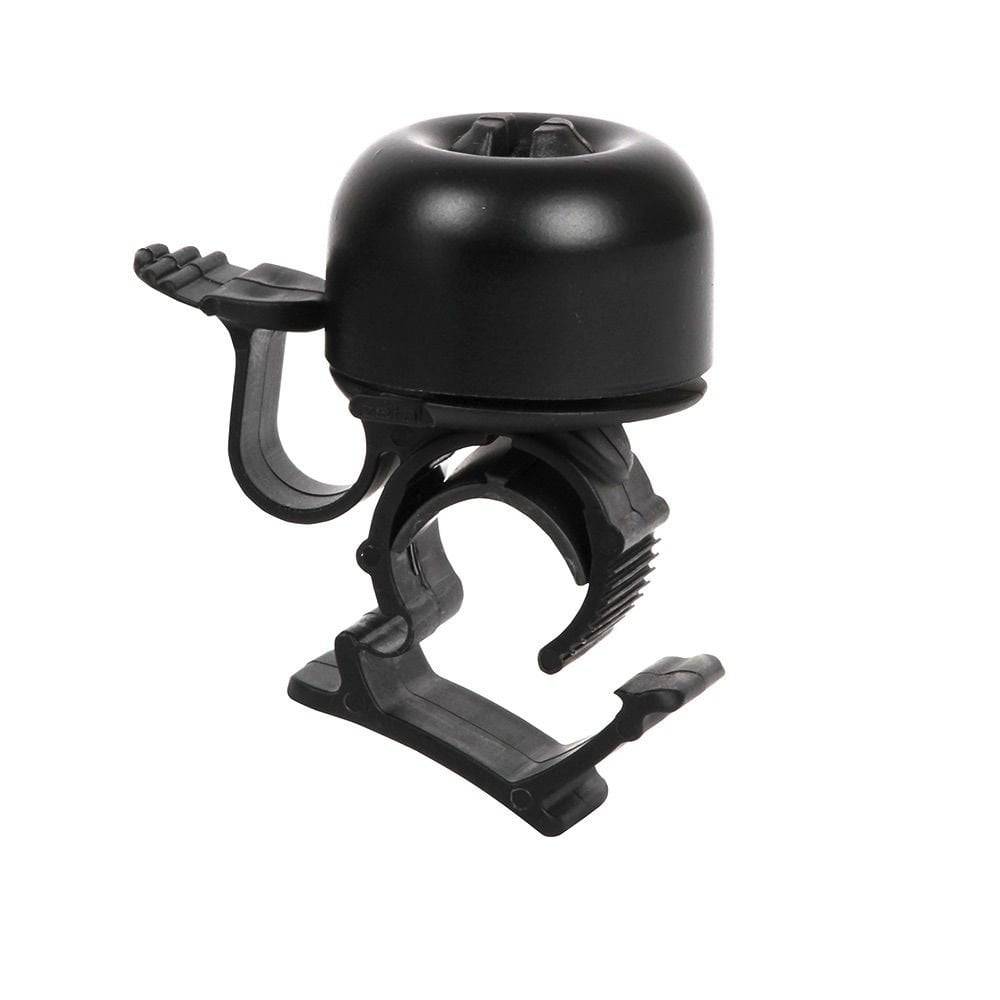 Zefal Piing Bell compact bike horn with clip-on installation, featuring a shiny metal finish and a large, easy-to-press button.