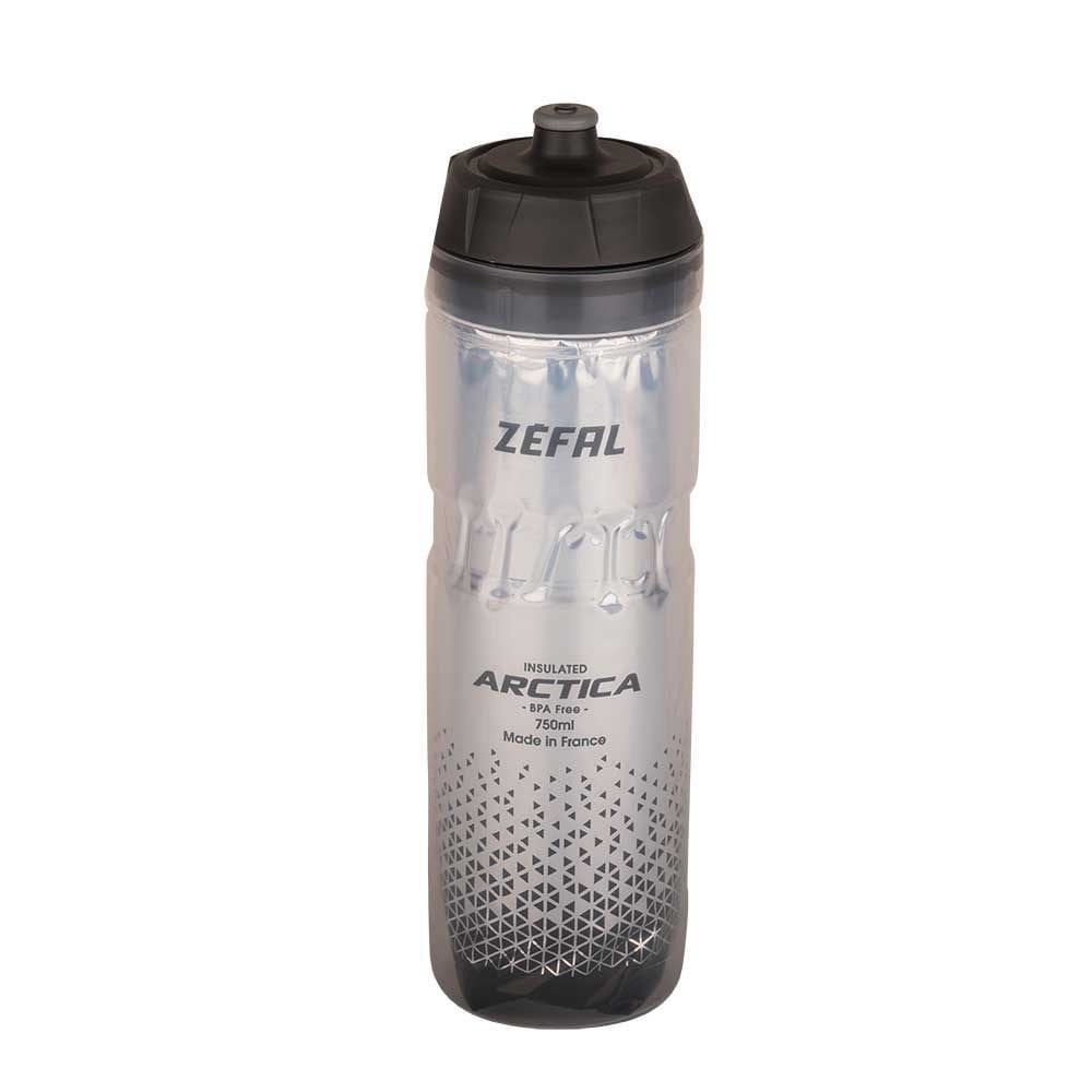 Zefal Arctica 75 insulated cycling water bottle, 750ml, with thermal insulation and leak-proof cap, designed for outdoor hydration.