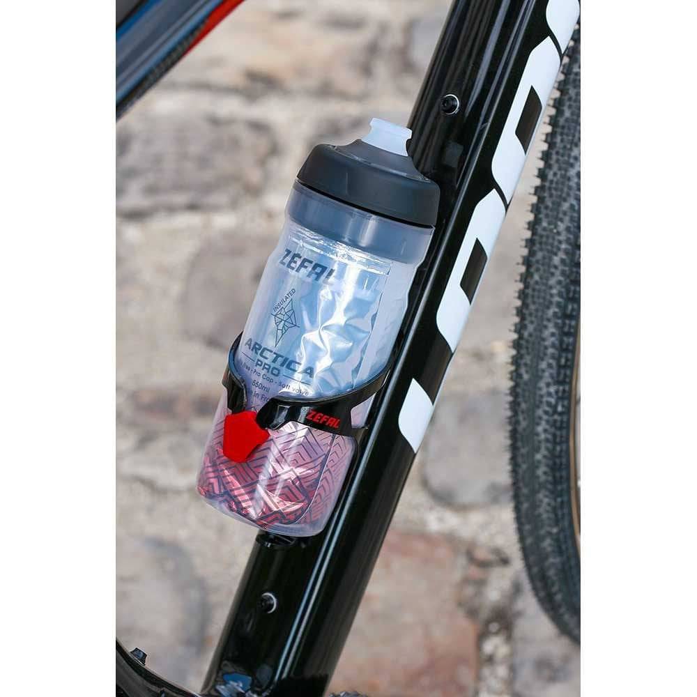 Zefal Pulse A2 bicycle bottle cage with elastomer clasp, durable cycling accessory for secure water bottle holding.