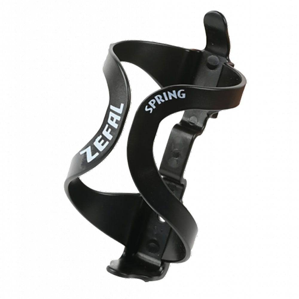 Zefal Spring Bottle Cage for cycling, lightweight and durable water bottle holder mounted on bike frame.