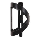 Zefal Wiiz reversible side-entry bike water bottle cage mounted on a bicycle frame, black accessory for bike hydration.