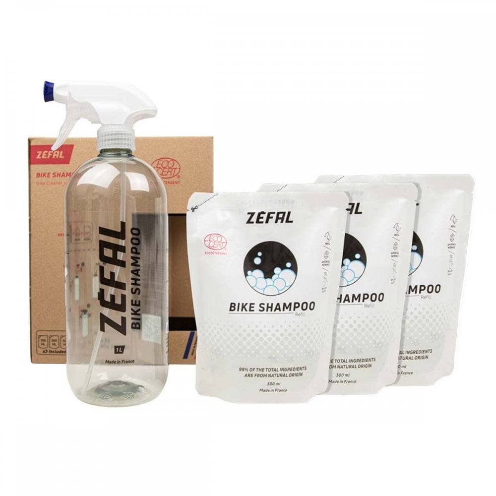 Zefal eco-friendly bike cleaner and shampoo kit with spray, ideal for bike cleaning workshops