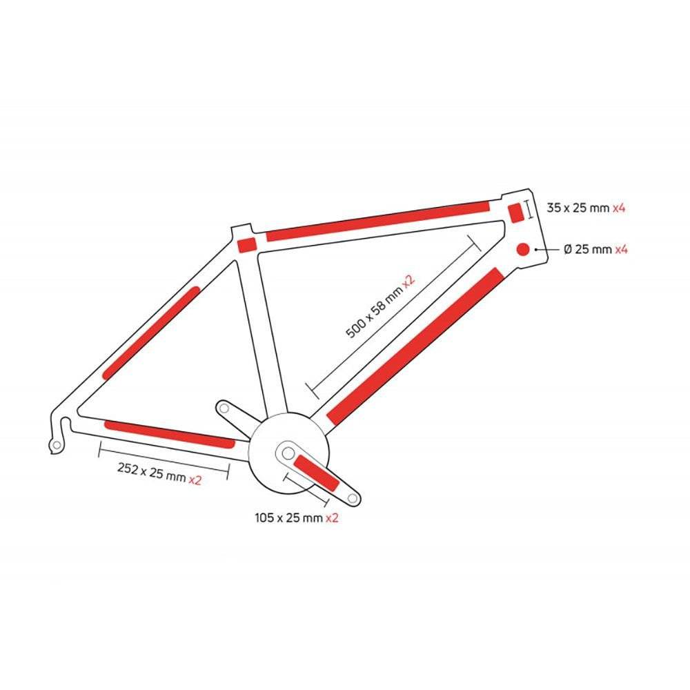 Zefal Skin Armour matte bike frame protection stickers on a bicycle frame, durable accessories for shielding and preserving the bike's finish.