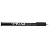 Zefal hand pump for ATB frames with flexible Schrader and Presta valve adapters, bicycle accessories for inflating tires.