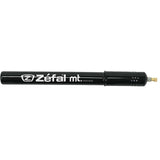 Zefal MT aluminium frame fit hand pump with flexible valve adapter and mount clips, compact bike pump accessory.