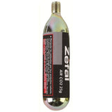 Zefal threaded CO2 cartridges, 25g, for fast bike tire inflation, shown with mounting accessories and spares.