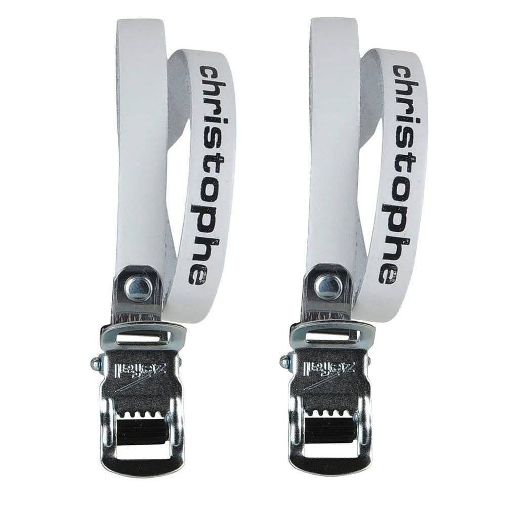 Zefal Christophe leather toe straps for cycling pedals, durable components for secure pedal attachment.