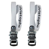 Zefal Christophe leather toe straps for cycling pedals, durable components for secure pedal attachment.