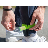 Zefal Doowah long trouser straps with reflective tape for visibility and security, worn over outdoor clothing.