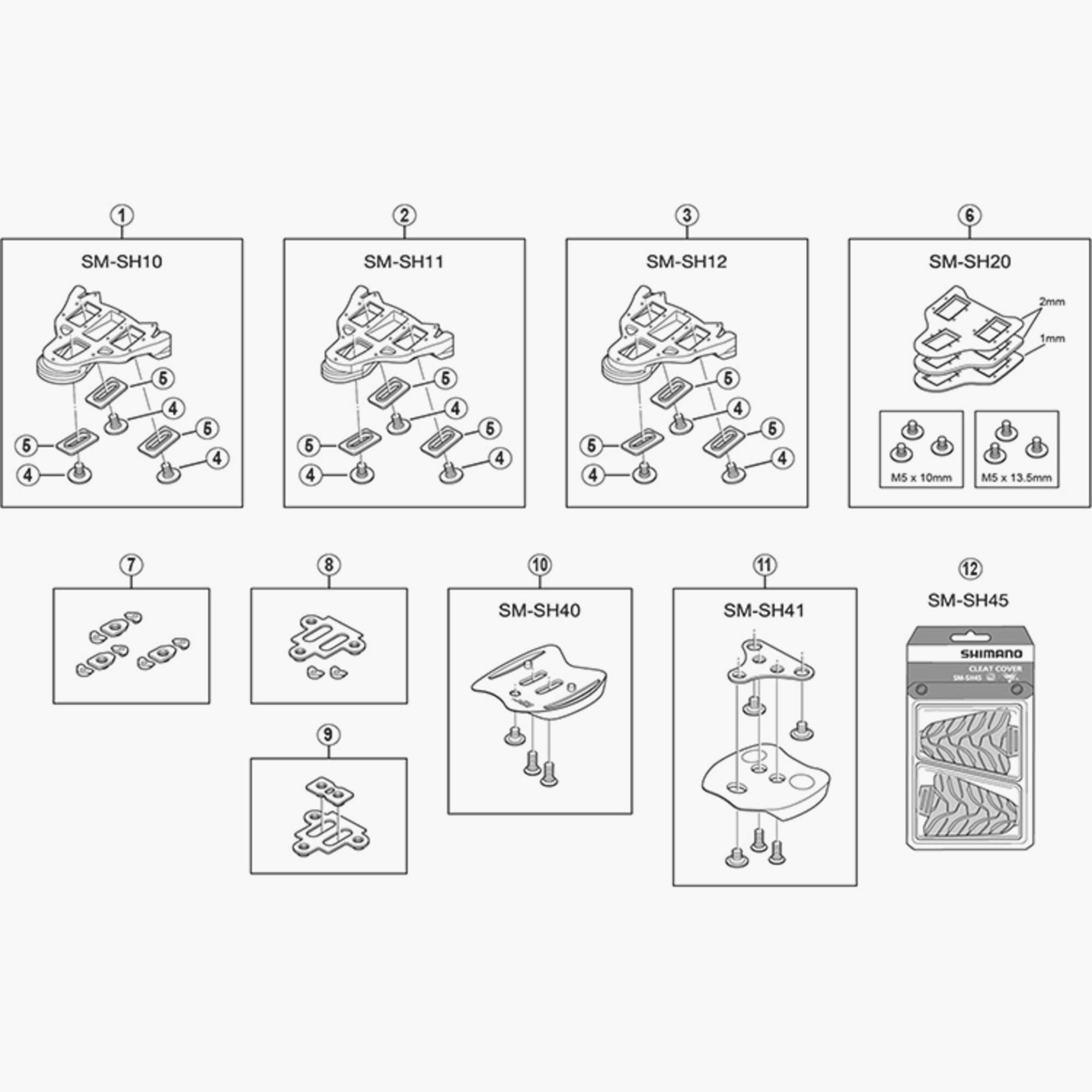 Shimano Severe Condition replacement spikes for XC902, XC702, XC502 shoes, shown on Shimano Spares product image.