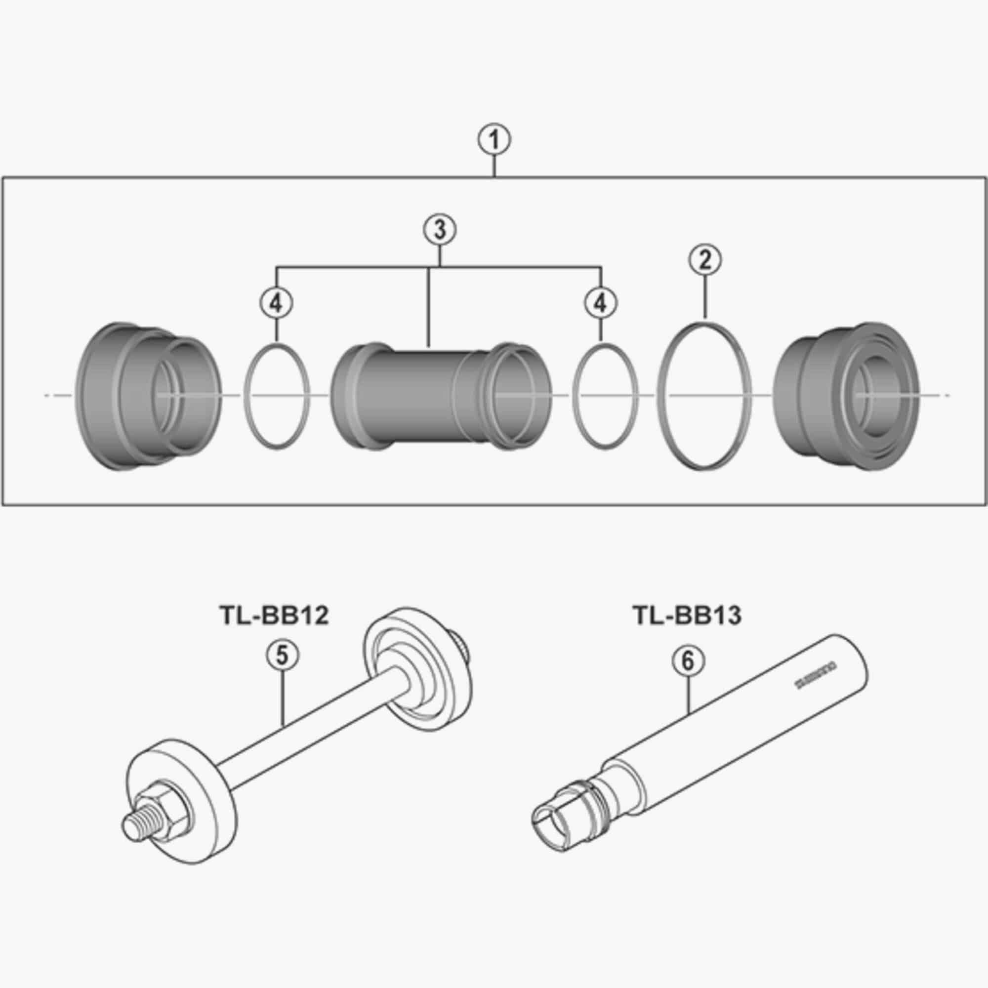 Shimano SM-BB91-41A bottom bracket spacer, 2.5mm, genuine replacement component for bicycle components.