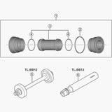 Shimano SM-BB91-41A bottom bracket spacer, 2.5mm, genuine replacement component for bicycle components.