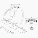 Shimano WH-R500-A-F bladed spoke, 278mm length, replacement component for wheel stability in bicycle wheels.