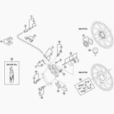 Shimano BR-M395 brake caliper bleed screw and O-ring replacement component for bike brake maintenance.