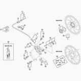 Shimano BR-M395 brake caliper bleed screw and O-ring replacement component for bike brake maintenance.