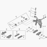 Shimano BR-7700 tire guide replacement part for precise brake alignment, showing the small component in a close-up image.