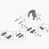 Shimano BR-9010 brake cable fixing bolt and plate replacement part for bicycle brake components.