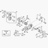 Shimano RD-M640 SS-Type outer plate assembly for rear derailleur replacement, showing metal component with gear teeth.