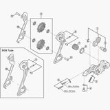 Shimano RD-M781 GS rear derailleur outer plate assembly, bicycle component replacement part, for Shimano bike gear systems.