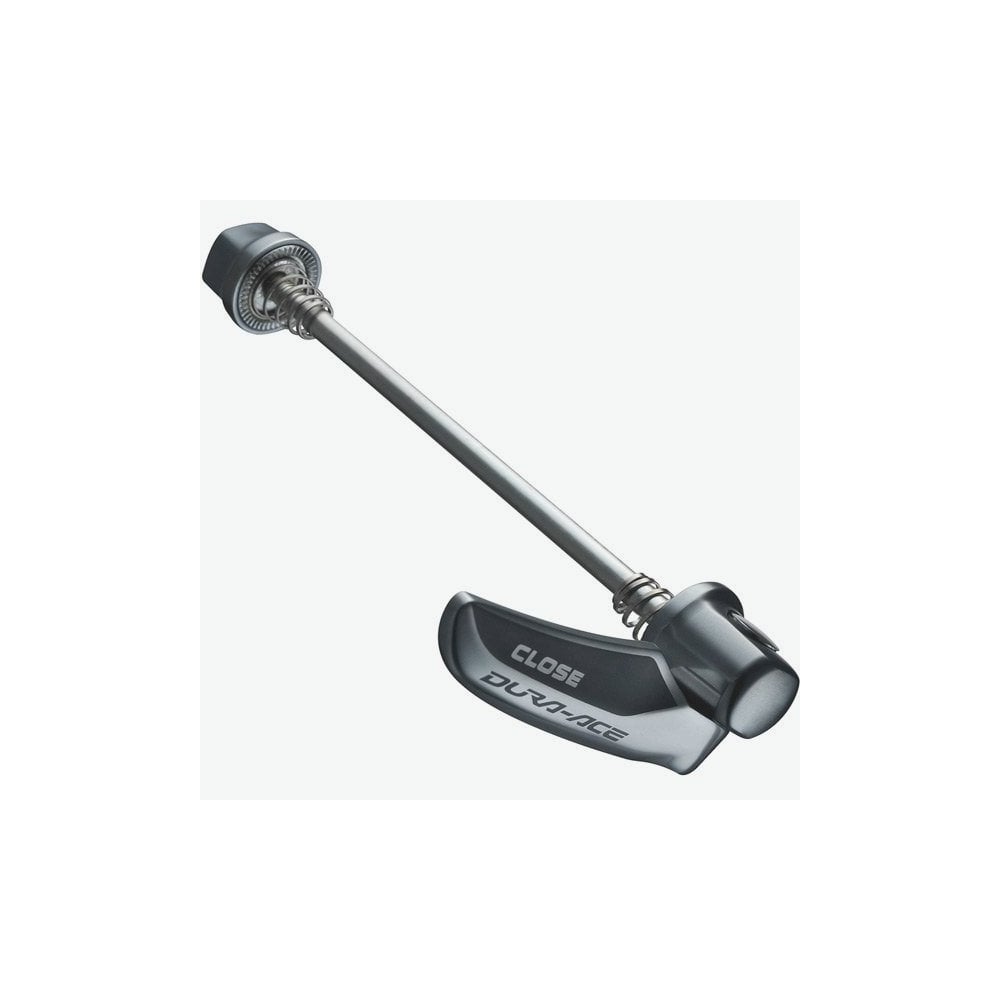 Shimano WH-9000 quick release skewer for bike wheels, 133mm, genuine Shimano spare component, metal lever and axle.