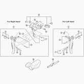 Shimano Spares ST-6870 clamp band unit for 23.8-24.2mm bike frames, bicycle component for secure frame attachment.