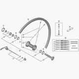 Shimano WH-6800-F left hand lock bolt unit for Shimano wheel replacement, showing the component and threading details.