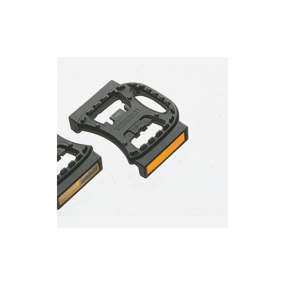 Pair of Shimano SM-PD22 reflector units for bike safety, genuine replacement components for bicycle lighting and visibility.